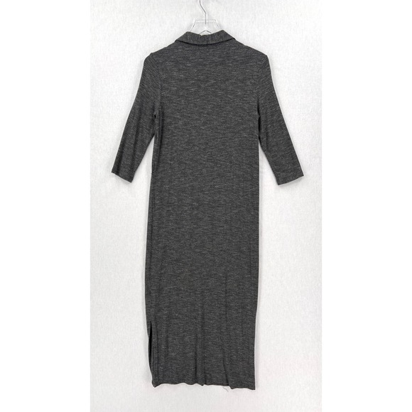 ANTHROPOLOGIE DOLAN Sarana Dress Womens Small Gray Black White Collared Belt - Picture 3 of 14